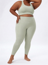 Lolacurve High-Rise Cheeky  Plus Size Black Leggings