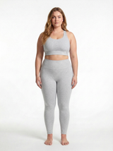 Lolacurve Adjustable Racerback Support Sports Heather Gray Plus Size Bra