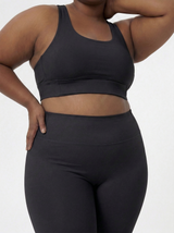 Lolacurve High-Rise Cheeky  Plus Size Black Leggings
