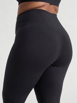Lolacurve High-Rise Cheeky  Plus Size Black Leggings