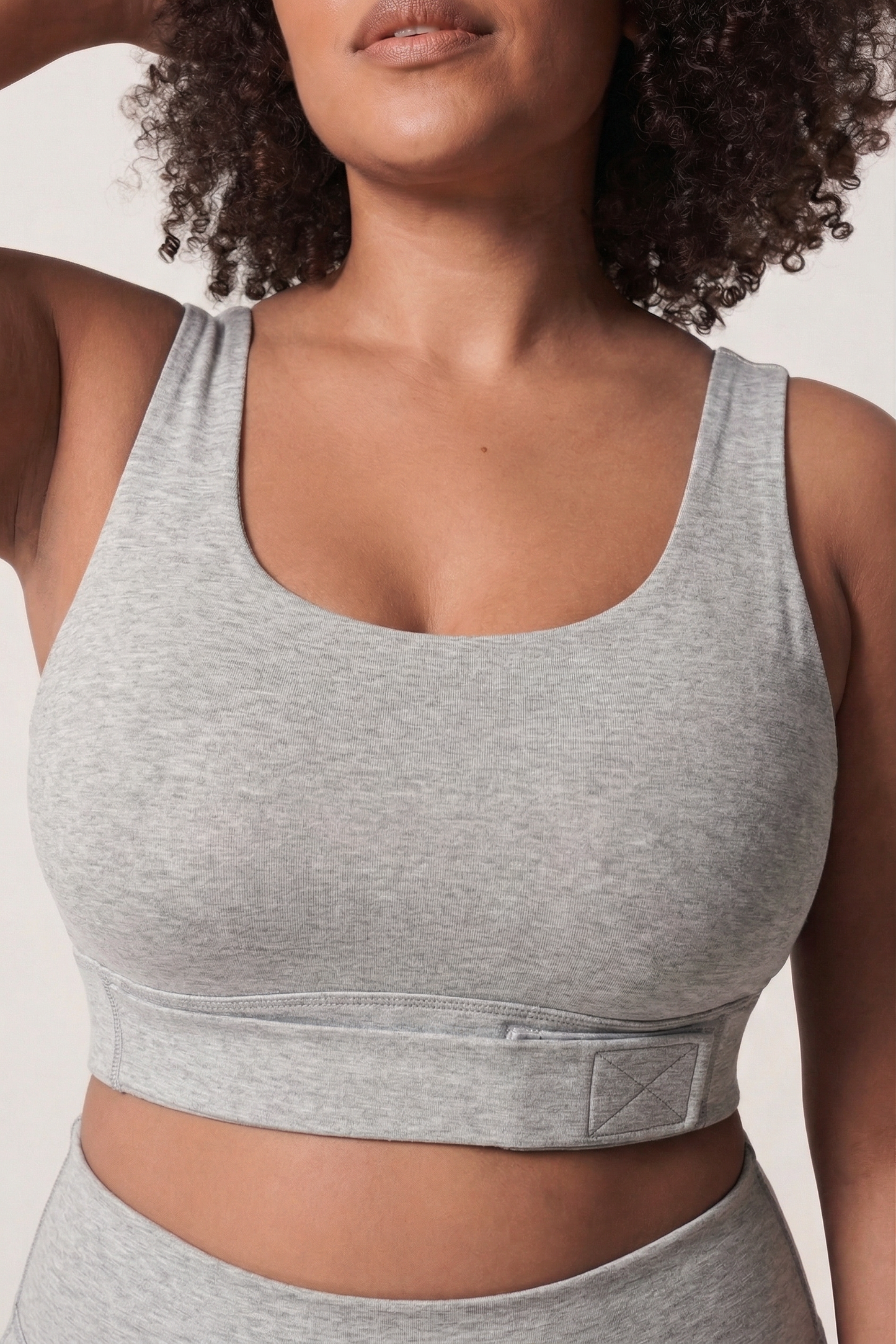 Lolacurve Adjustable Racerback Support Sports Dark Gray Plus Size Bra
