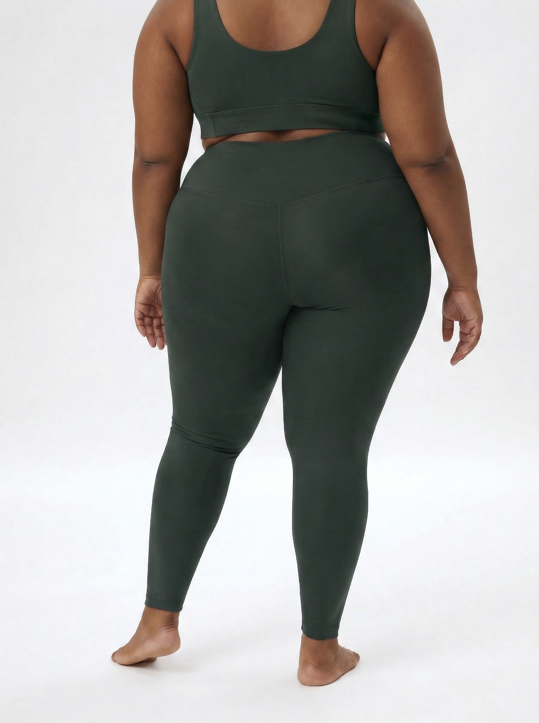 Lolacurve High-Rise Cheeky  Plus Size Teal Leggings