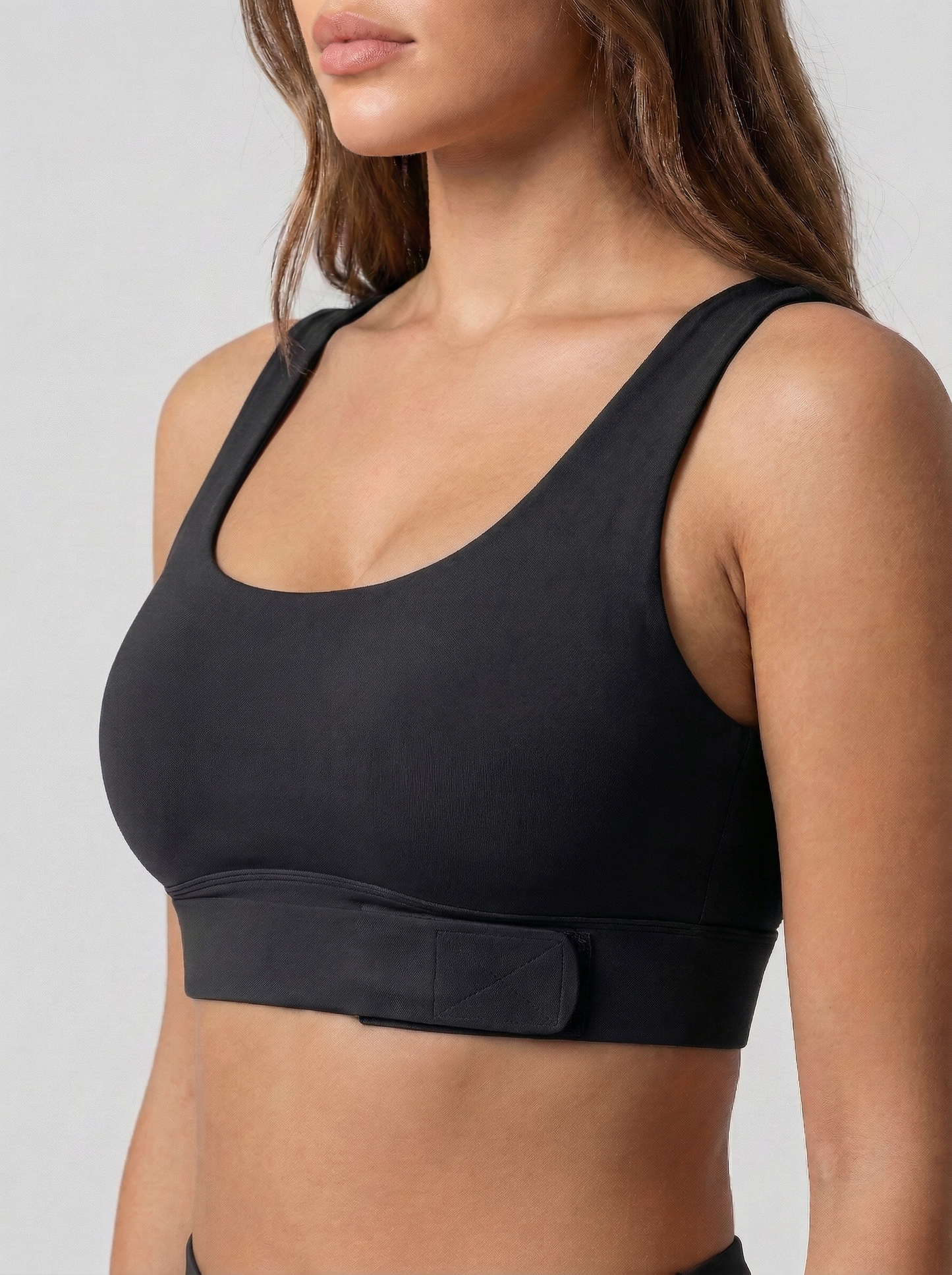 Lolacurve Adjustable Racerback Support Sports Black Bra