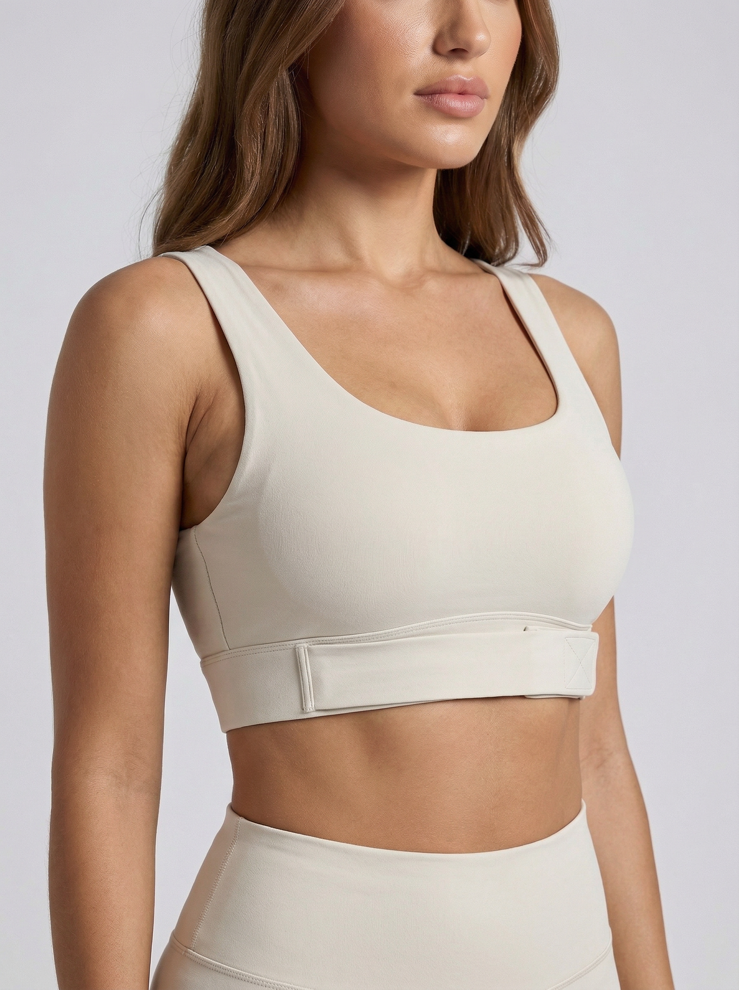 Lolacurve Adjustable Racerback Support Sports Smoky White Bra