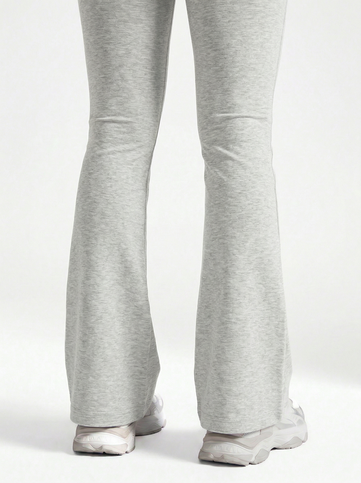 Lolacurve High-Rise Cheeky Heather Grey Flare Leggings