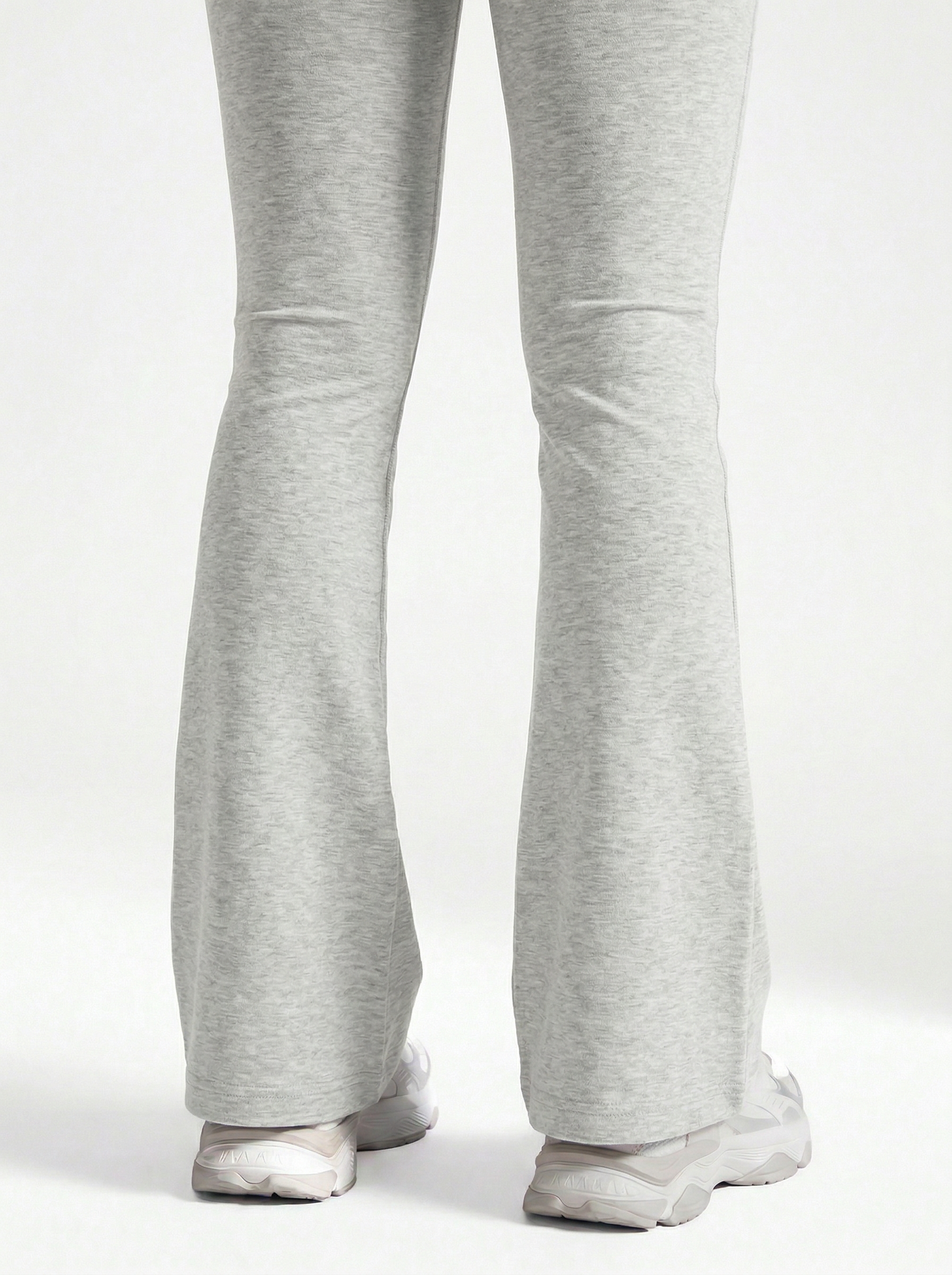 Lolacurve High-Rise Cheeky Heather Grey Flare Leggings