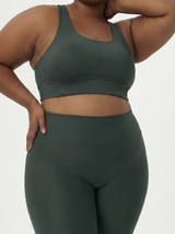 Lolacurve High-Rise Cheeky  Plus Size Teal Leggings