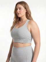 Lolacurve Adjustable Racerback Support Sports Heather Gray Plus Size Bra