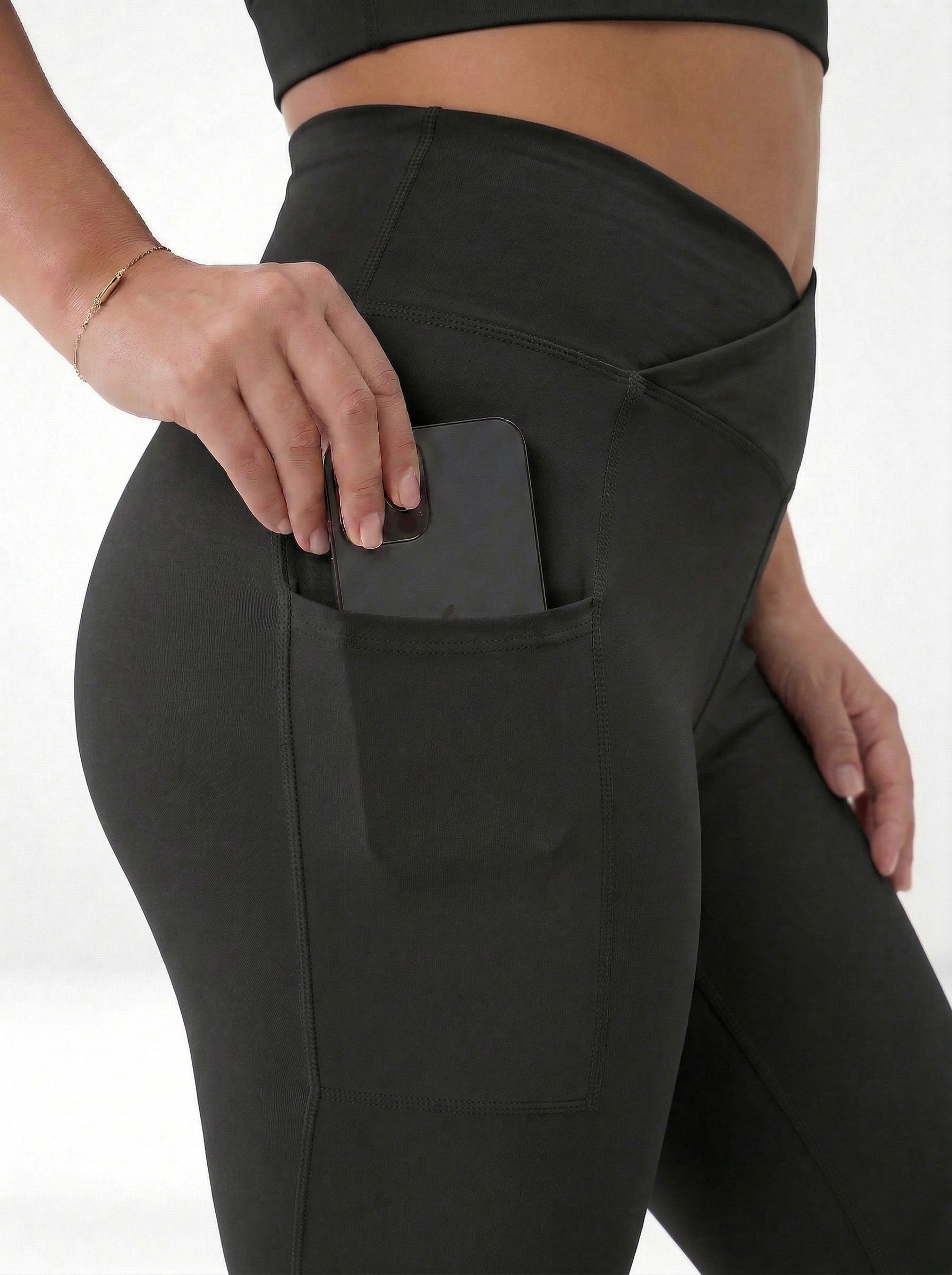 Lolacurve High-Rise Cheeky Plus Size Black Flare Leggings
