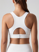 Lolacurve Adjustable Racerback Support Sports White Bra