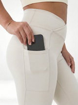 Lolacurve High-Rise Cheeky Plus Size Smoky White Flare Leggings