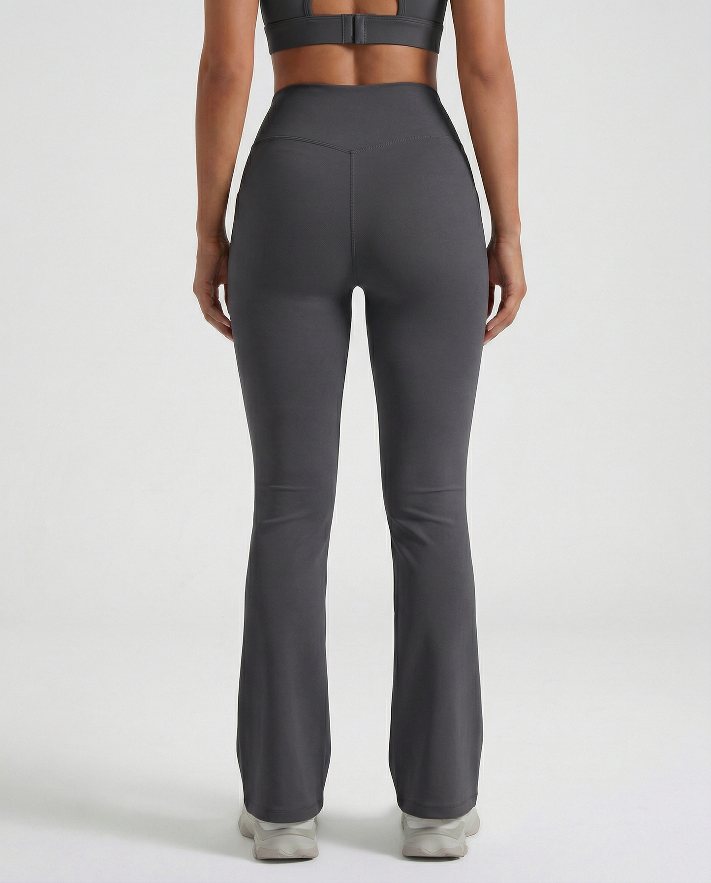 Lolacurve High-Rise Cheeky Dark Gray Flare Leggings