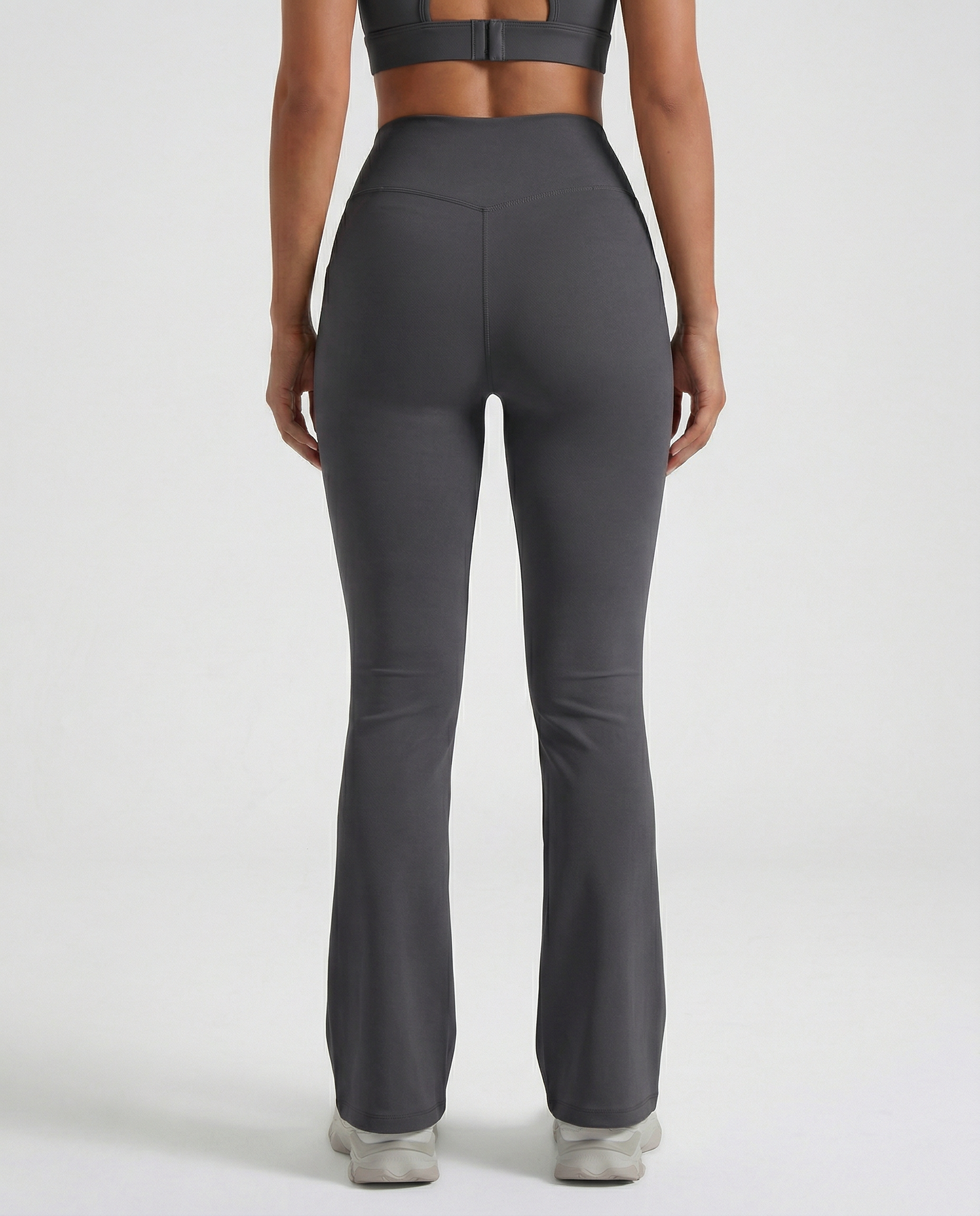Lolacurve High-Rise Cheeky Dark Gray Flare Leggings