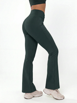 Lolacurve High-Rise Cheeky Teal Flare Leggings