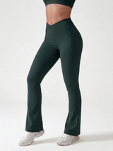 Lolacurve High-Rise Cheeky Brown Flare Leggings