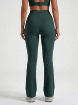 Lolacurve High-Rise Cheeky Teal Flare Leggings