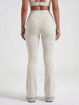 Lolacurve High-Rise Cheeky Smoky White Flare Leggings